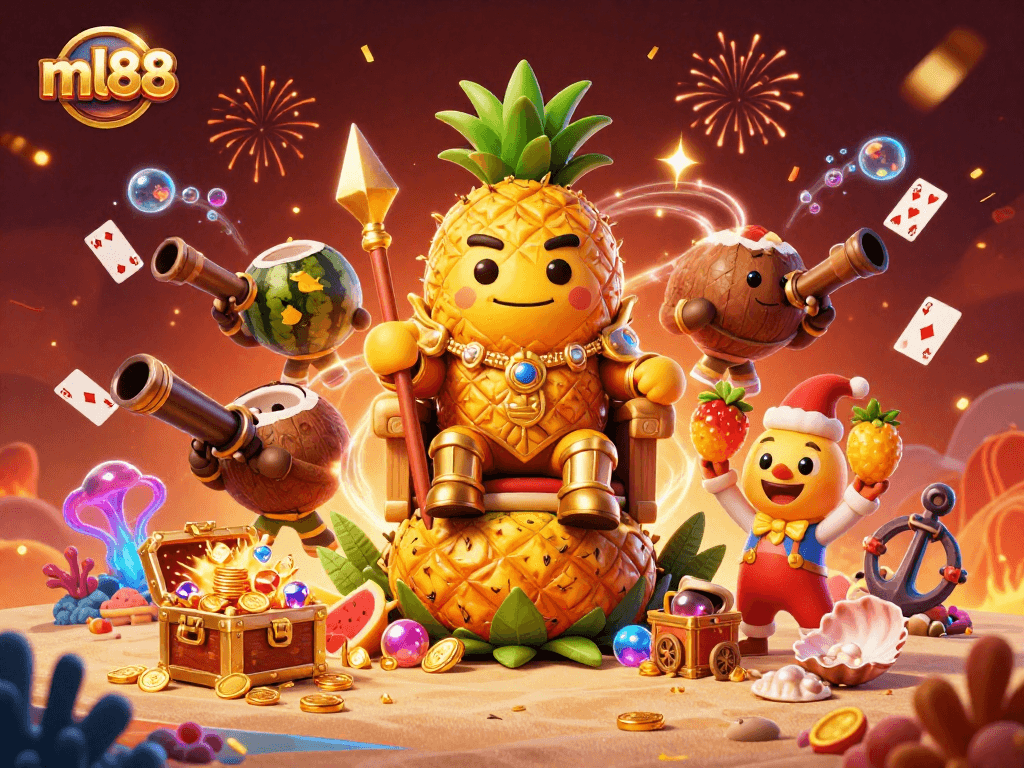 Engage with ml88 for exciting casino games featuring the golden pineapple king and thrilling elements.