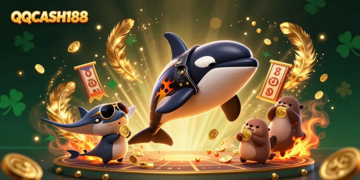 Engage in thrilling excitement with QQCASH188 as the orca whale, stingray, and otters bring dynamic fun to casino adventures.