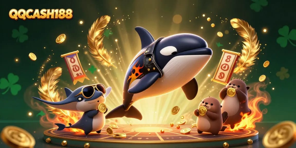Engage in thrilling excitement with QQCASH188 as the orca whale, stingray, and otters bring dynamic fun to casino adventures.