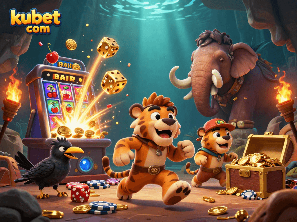 Experience the thrill of kubet com jackpot wins as the lively prehistoric casino scene bursts with excitement.