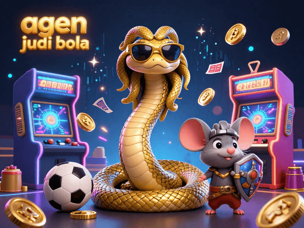Engage in thrilling sports betting with agen judi bola, featuring vibrant characters and exciting game elements.