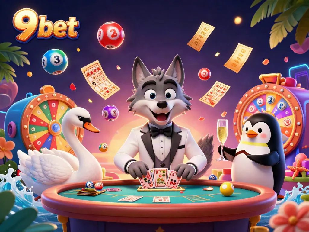 Enjoy vibrant gameplay at 9 bet with 3D characters and exciting casino elements in a dynamic scene.
