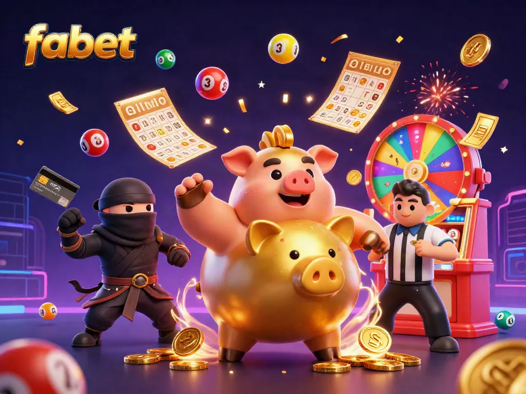 Experience the excitement of fabet with colorful gambling elements and dynamic characters in action.