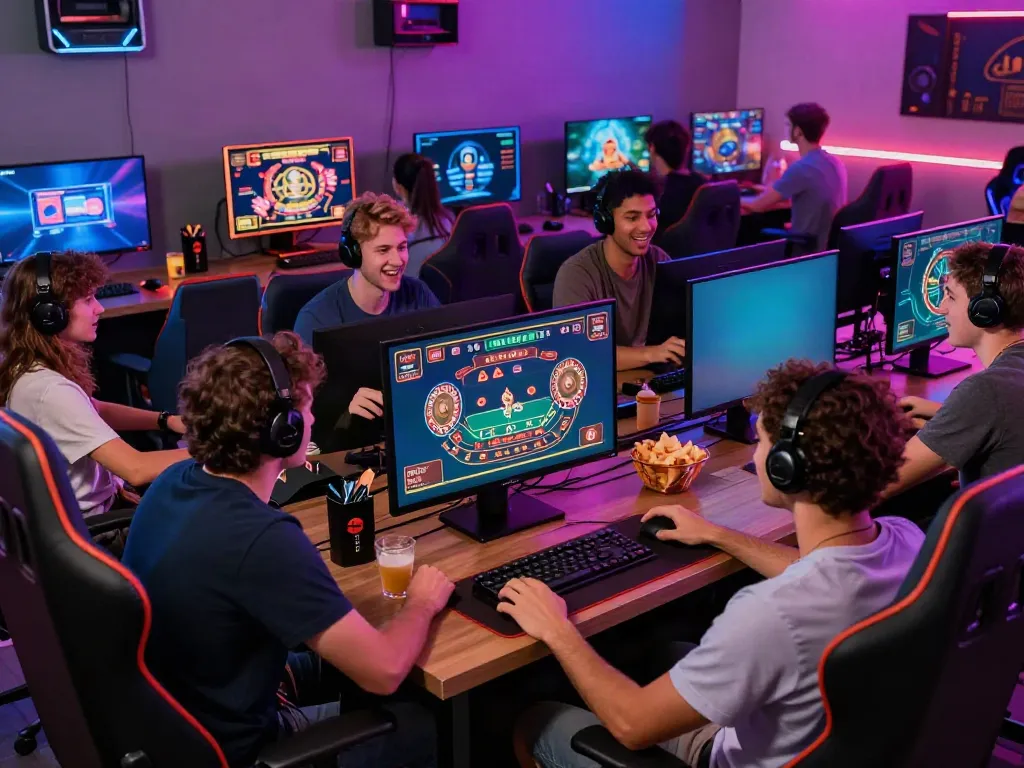 Exciting online gaming scene with friends enjoying fox88 gaming experiences