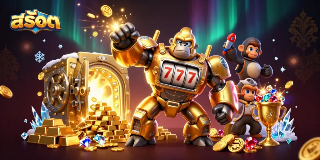 Experience the thrill of winning with สล็อต in this vibrant casino scene filled with treasures.