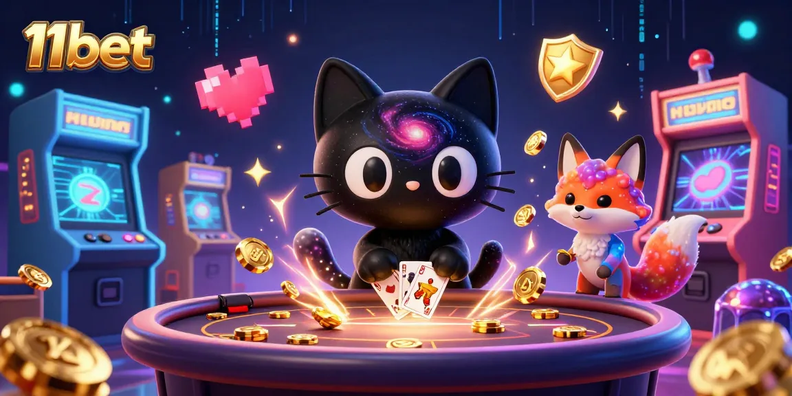 Experience thrilling gameplay at 11bet with a cosmic casino scene featuring vibrant characters and dynamic elements.