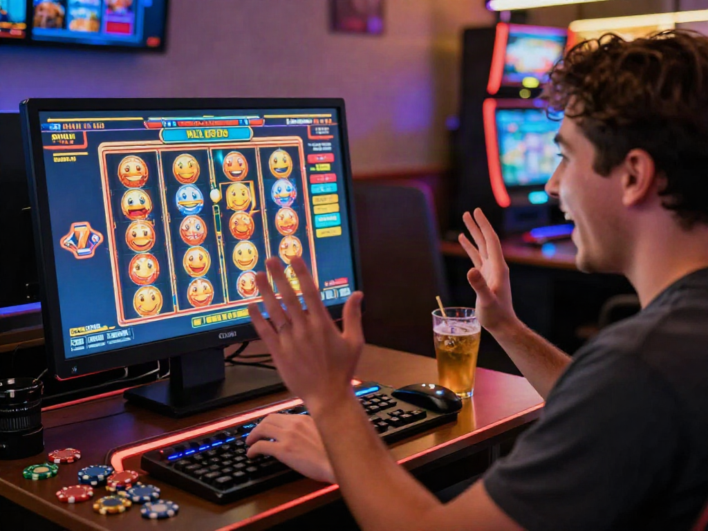 Engaging online gaming experience showcasing slot gacor hari ini on vibrant touchscreen interface, capturing player excitement.