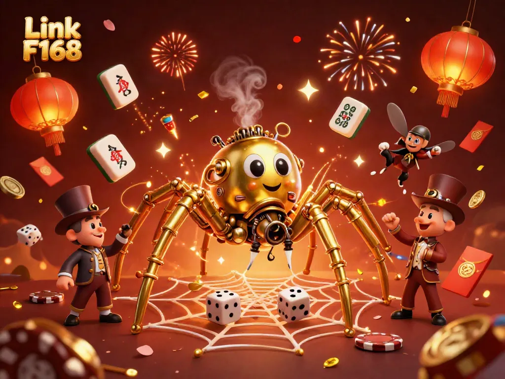 Experience the thrill at Link F168 with steampunk elements and captivating casino visuals.