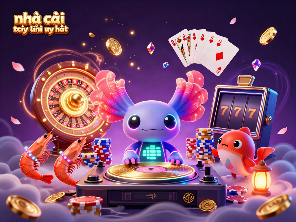 Engage with the vibrant world of nhà cái trực tuyến uy tín featuring lively characters and dazzling casino elements.