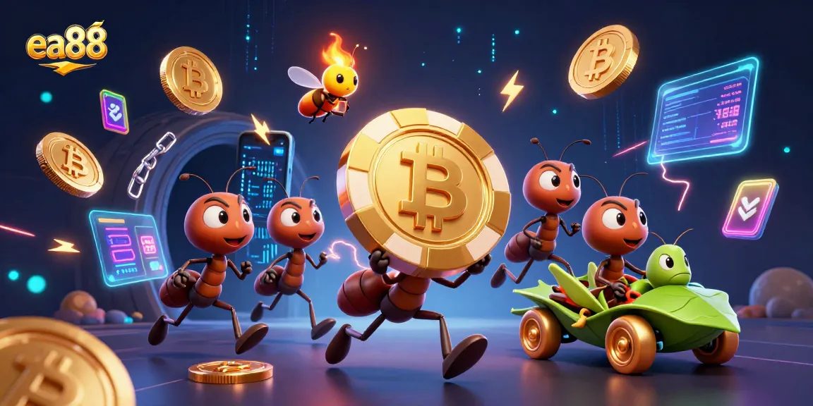 ea88 offers thrilling bets as ants heist a giant poker chip among crypto riches.