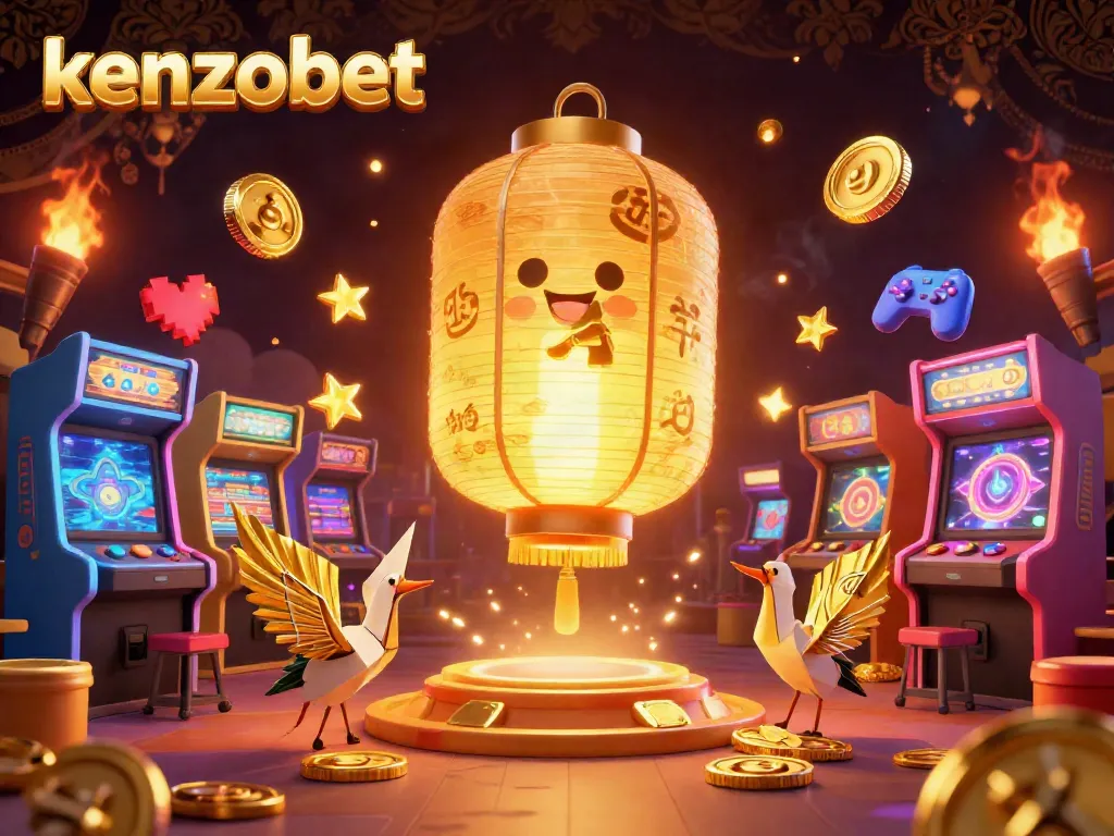 Kenzobet illuminates online gaming thrills with vibrant 3D visuals and dynamic casino elements.