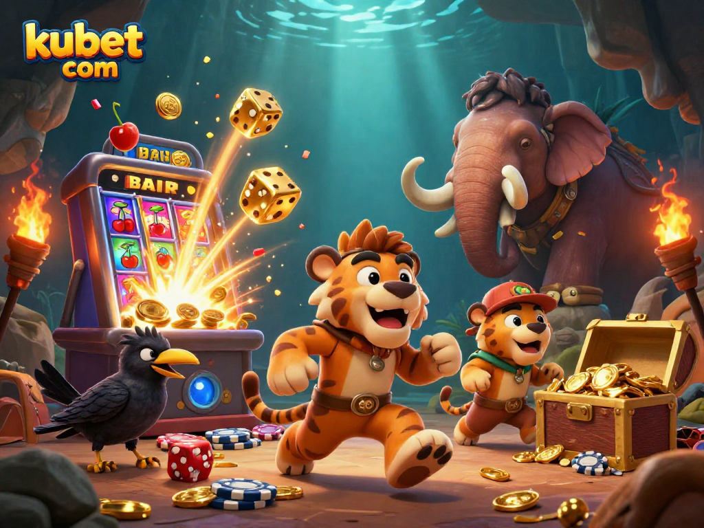 Experience the thrill of kubet com jackpot wins as the lively prehistoric casino scene bursts with excitement.