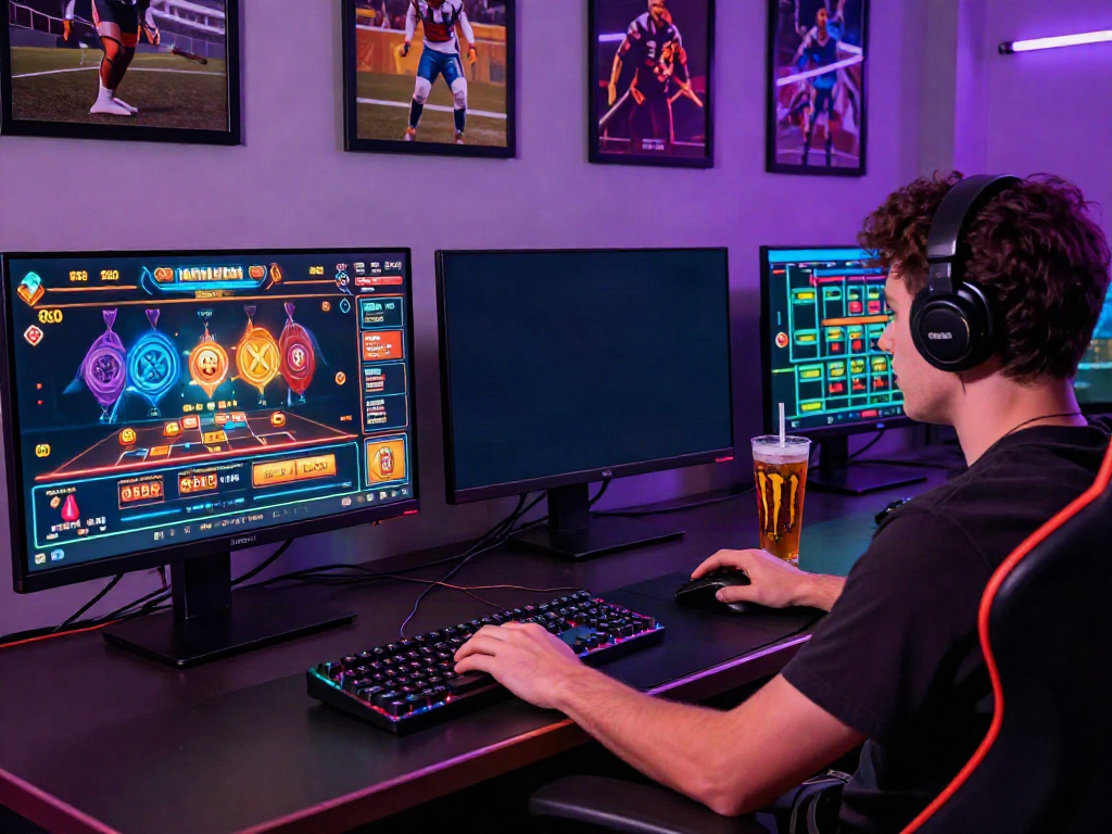 Exciting gaming environment featuring MAN88 online betting setup with multiple casino games displayed.