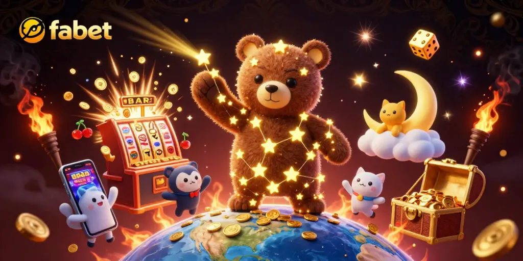 Players enjoy thrilling wins at fabet's exciting online casino, featuring vibrant game elements.