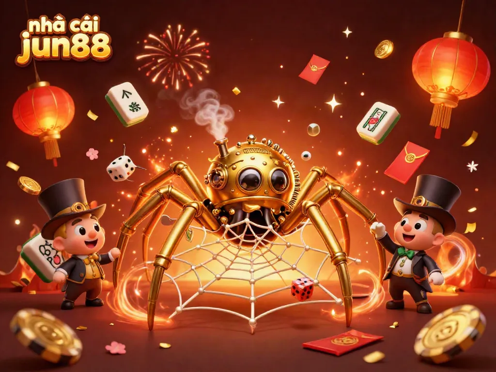Experience the excitement at nhà cái jun88, featuring dynamic casino elements and festive visuals!