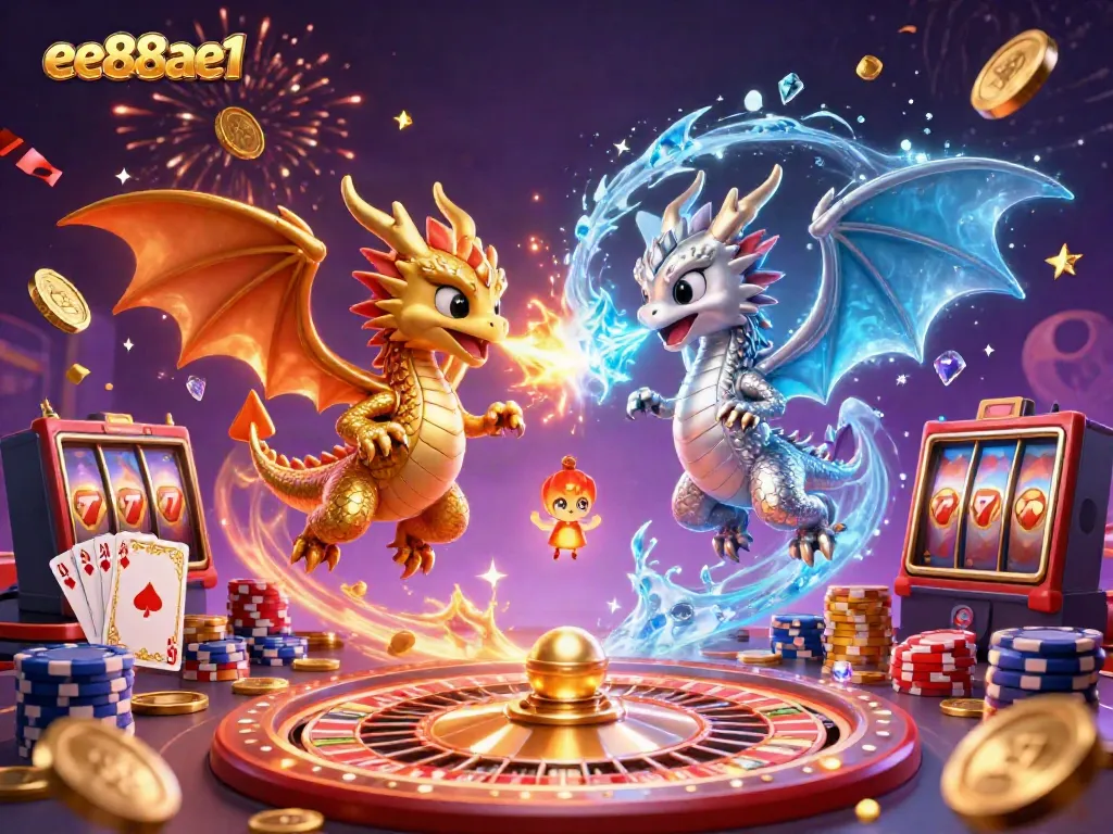 Experience the excitement of ee88ae1 with vibrant dragons and festive casino elements.