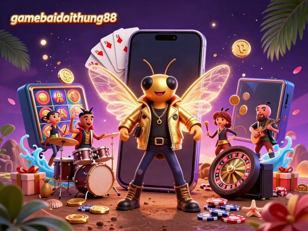 Experience gaming excitement with gamebaidoithuong88 in a vibrant casino scene.