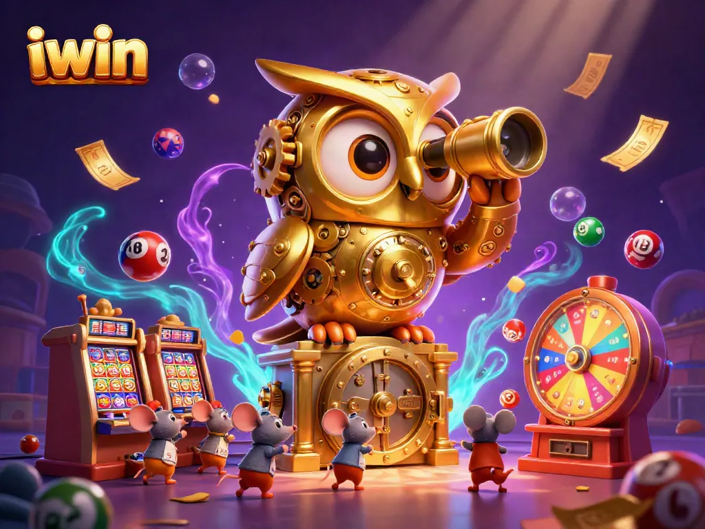 Play interactive games with the iwin owl in a lively casino atmosphere.