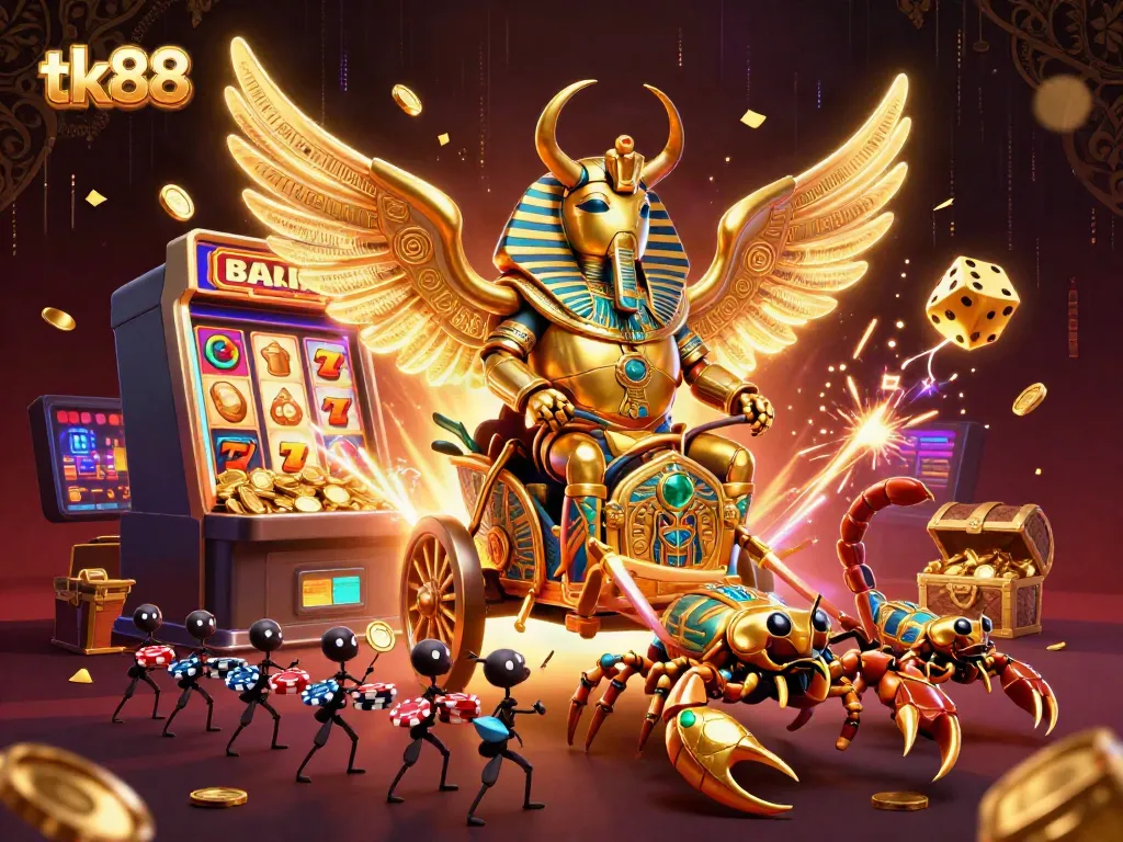 Engage in thrilling gameplay with the tk88 slot machine explosion featuring vibrant casino elements.