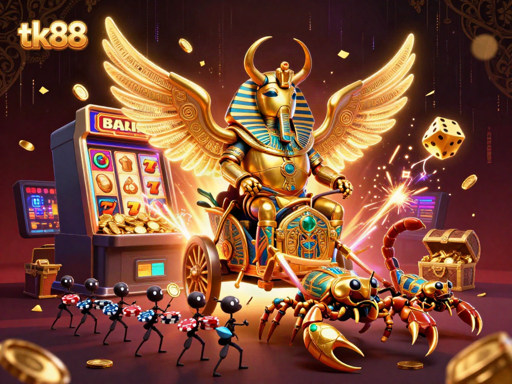 Engage in thrilling gameplay with the tk88 slot machine explosion featuring vibrant casino elements.