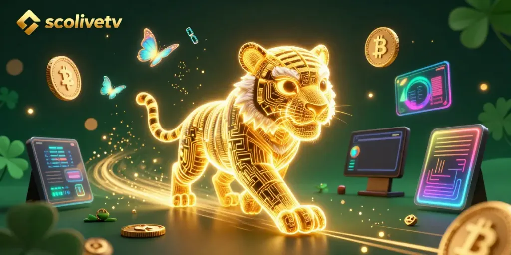 Experience thrilling gameplay with SocoliveTV's dynamic casino environment featuring neon tiger elements.