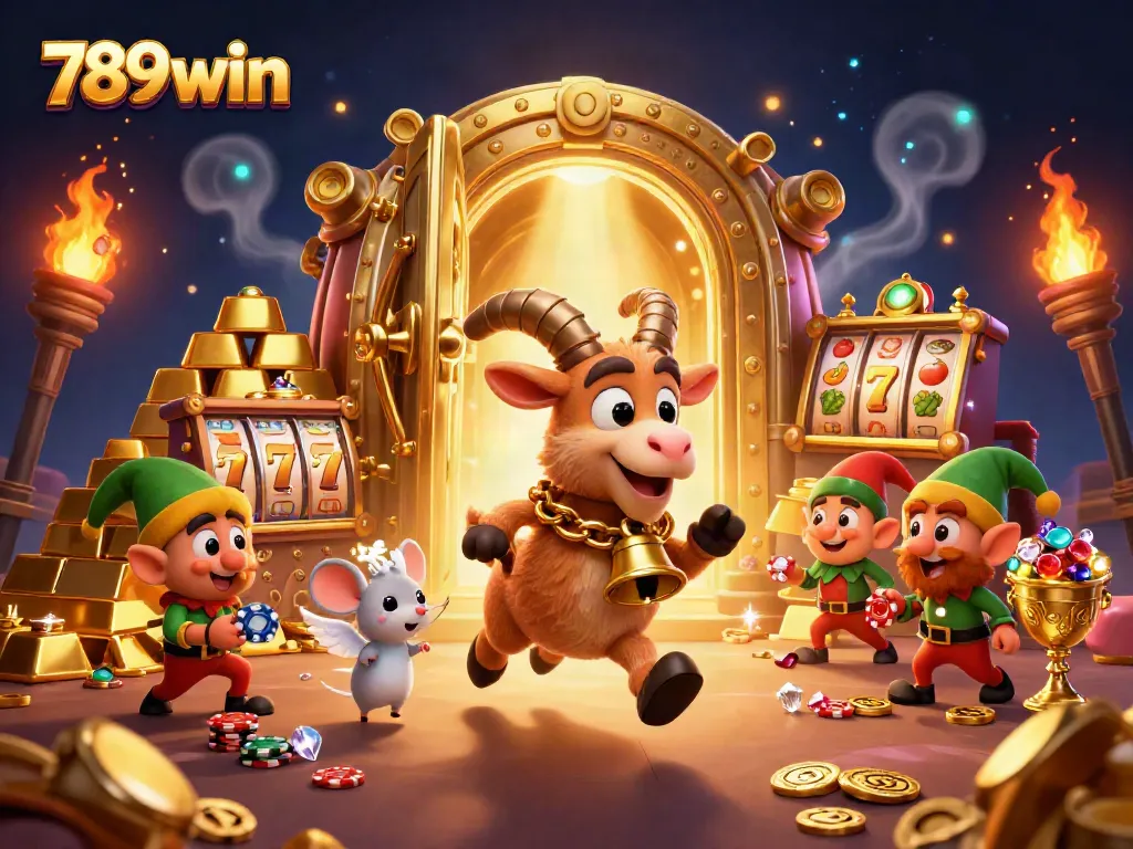 Experience thrills at 789win as Krampus, angel mouse, and gremlins animate a casino adventure.