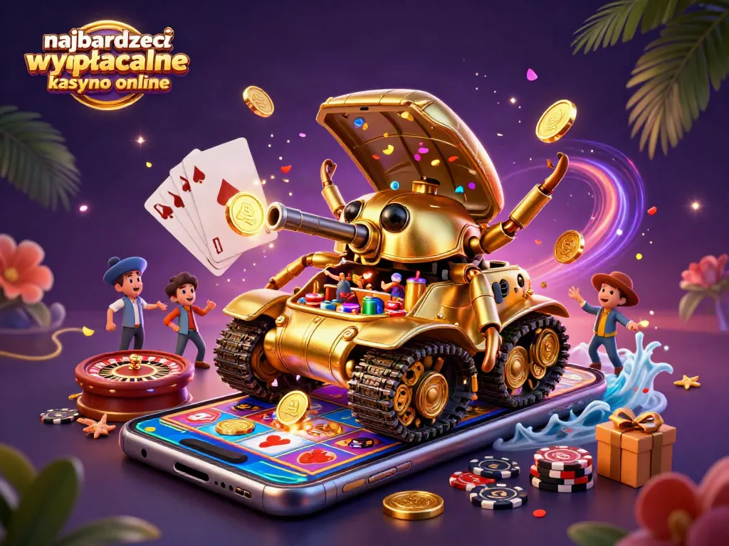 Experience the thrilling world of the najbardziej wypłacalne kasyno online with fun elements like colorful slots and coin explosions.