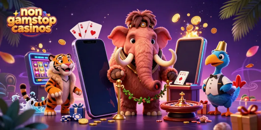 Immerse in vibrant non gamstop casinos with a woolly mammoth bouncer, saber-tooth tiger VIP, and dynamic game elements.