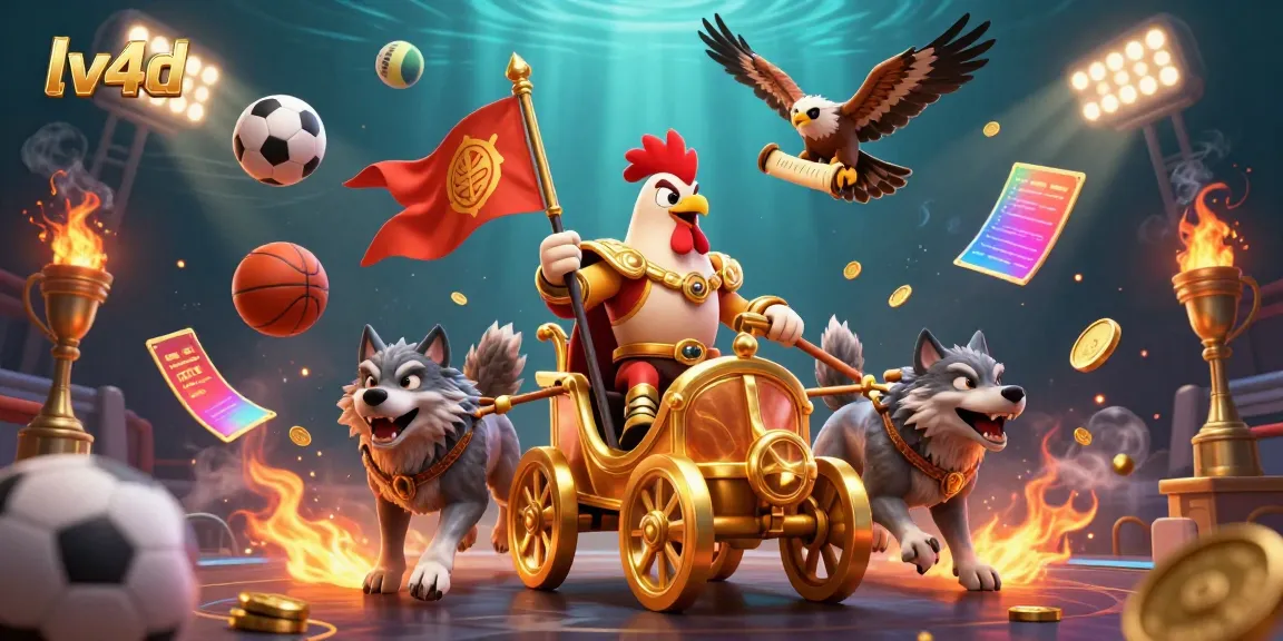 Engage in thrilling gameplay on lv4d with exhilarating sports betting scenes featuring animated characters.