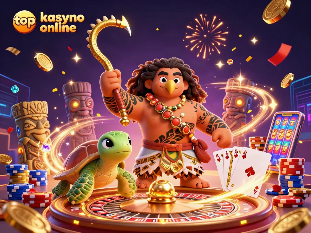 Experience the excitement of top kasyno online with our vibrant 3D illustration that captures thrilling casino action.