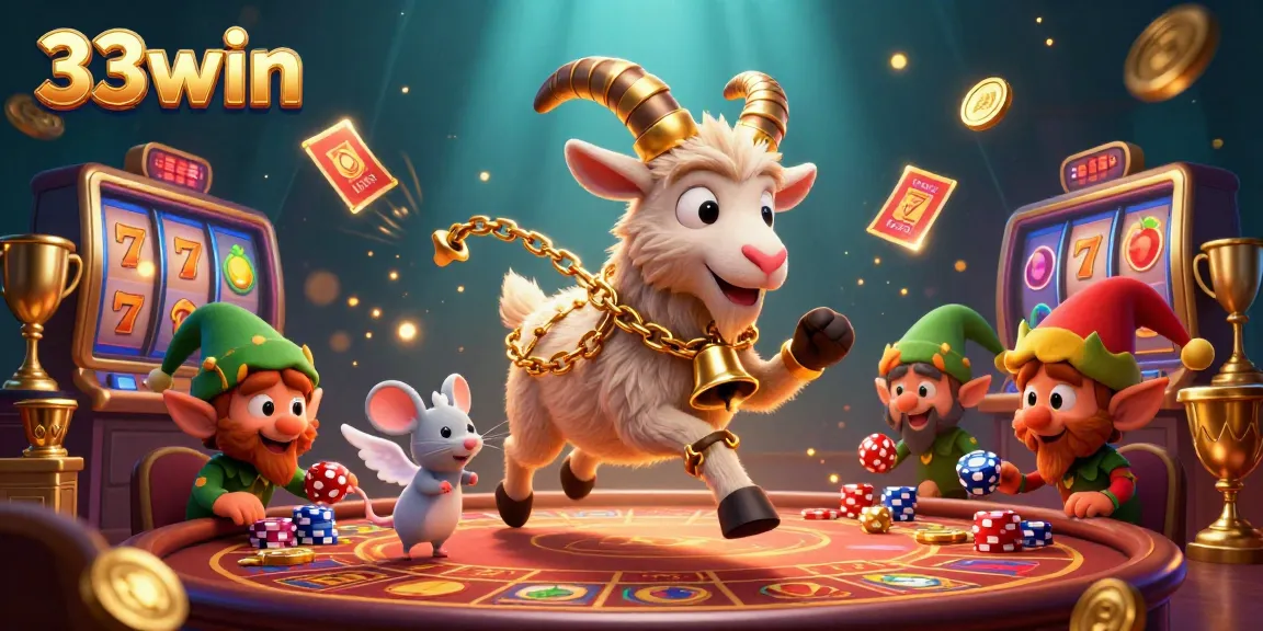 Experience the thrilling energy of 33win's holiday-horror casino with Krampus, festive characters, and dynamic casino elements.