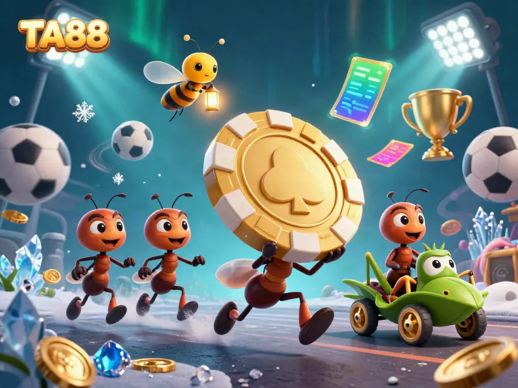 Join the heist in TA88, where ants carry a giant poker chip through a thrilling tunnel escape.