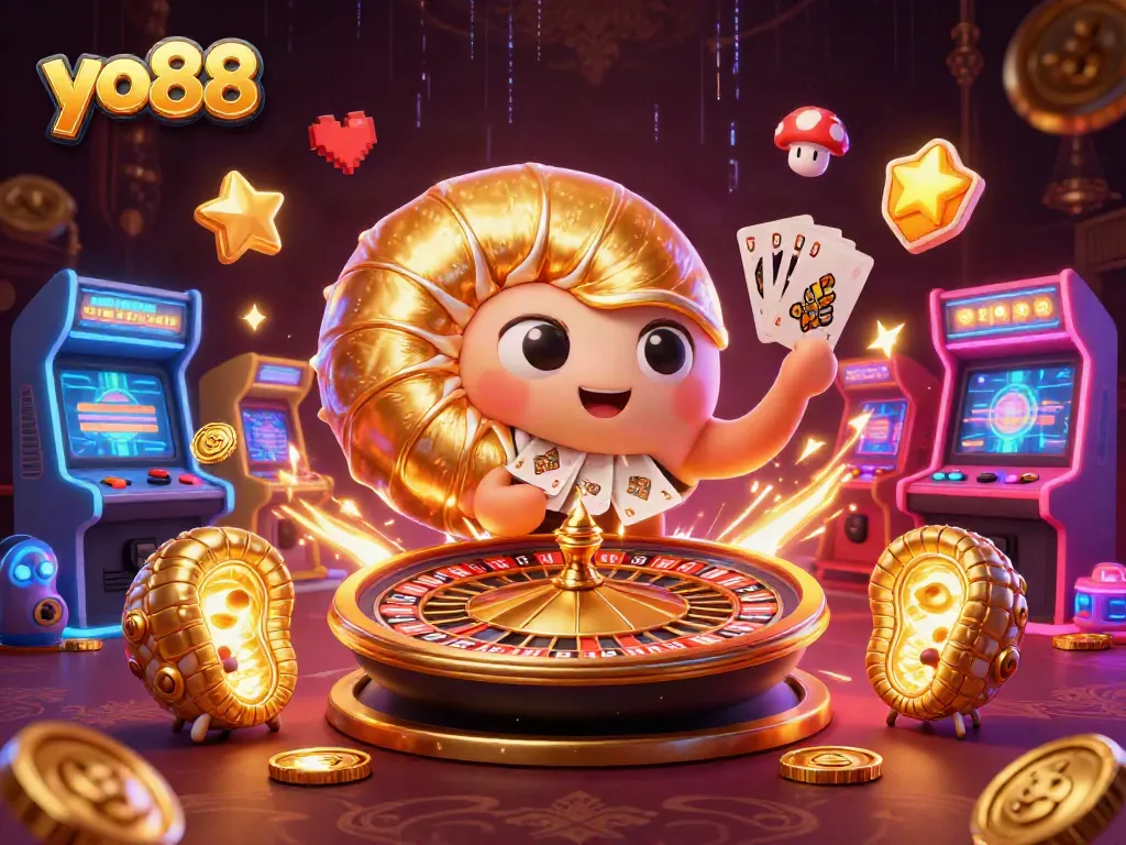 Experience thrilling bets and winnings at yo88 with vibrant casino game elements and unique characters.