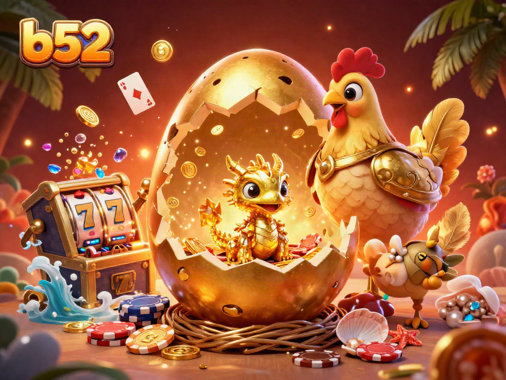Play exciting games with the b52 online casino's captivating golden dragon and dynamic slot elements.