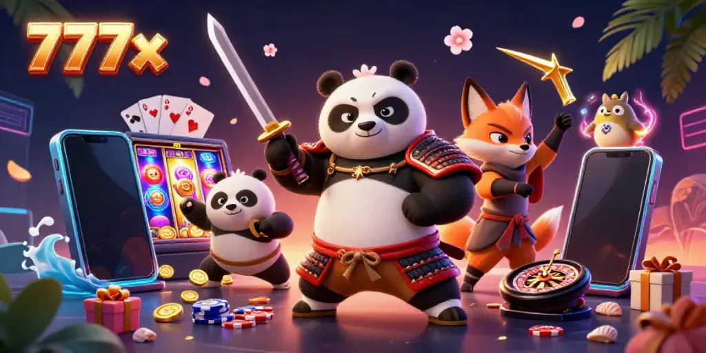 Engage with thrilling casino adventures at 777x featuring vibrant characters and dynamic gaming elements.